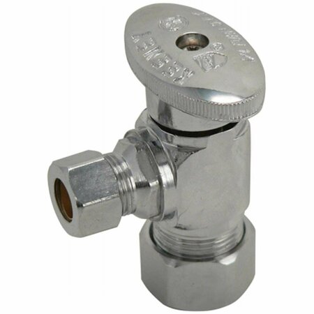 PROTECTIONPRO 63in. X .38in. Angle Quarter Turn Valve  Angle Quarter Turn Valve - Chrome PR3008237